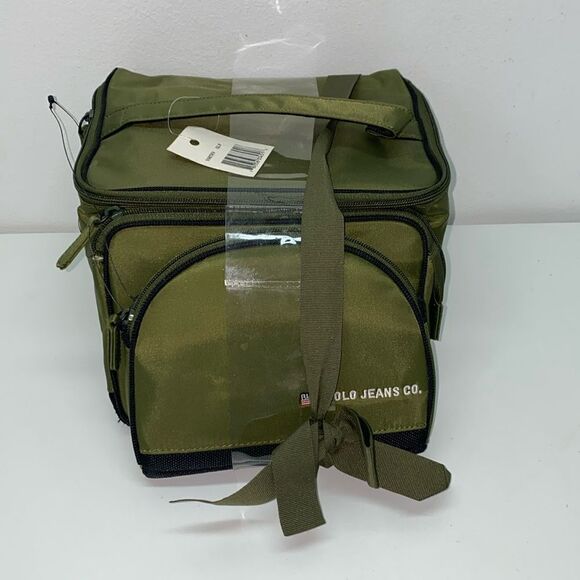 🔥vintage 3 pc cosmetic bag set Polo Ralf lauren olv New